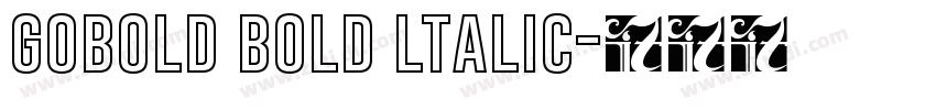 gobold bold ltalic字体转换